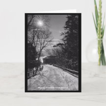 Winter Solstice in Maine greeting card