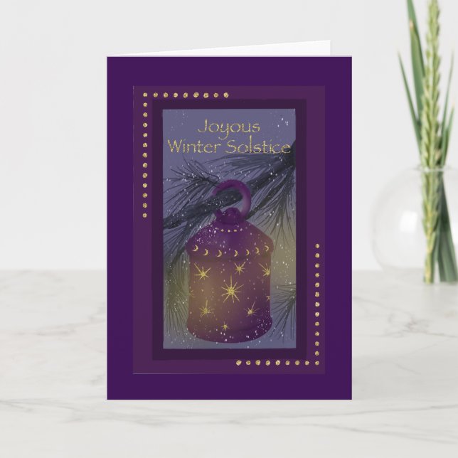 Winter Solstice Lantern  Card (Front)