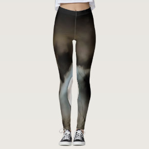Winter Solstice Moon Celestial Art Leggings