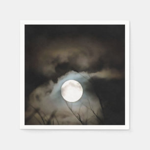 Winter Solstice Moon Celestial Art Napkin