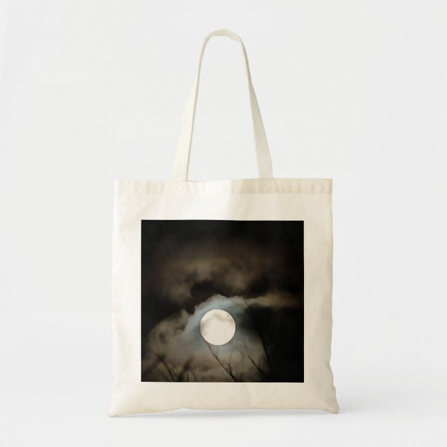 Winter Solstice Moon Celestial Art Tote Bag (Front)