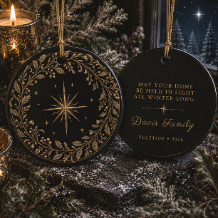 Winter Solstice North Star Family Ceramic Tree Decoration