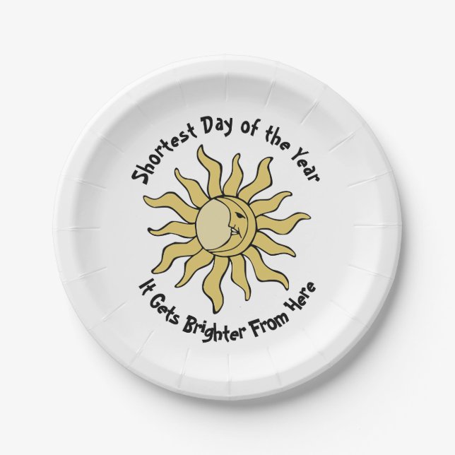 Winter Solstice Poem Paper Plate (Front)