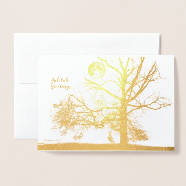 Winter Solstice:  Prospect Park, NY--holiday Foil Card (Front With Envelope)