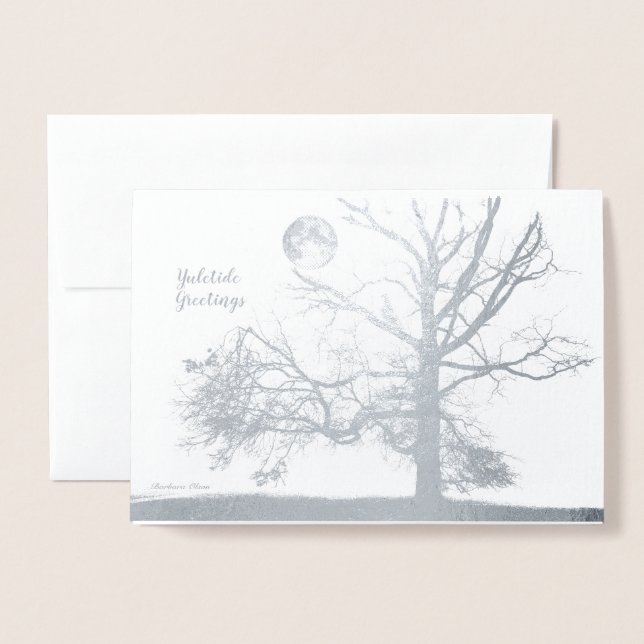 Winter Solstice:  Prospect Park, NY--holiday Foil Card (Front With Envelope)