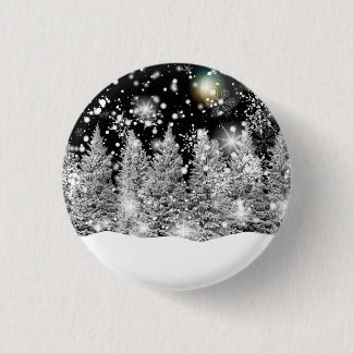 Winter Solstice Snowfall 3 Cm Round Badge