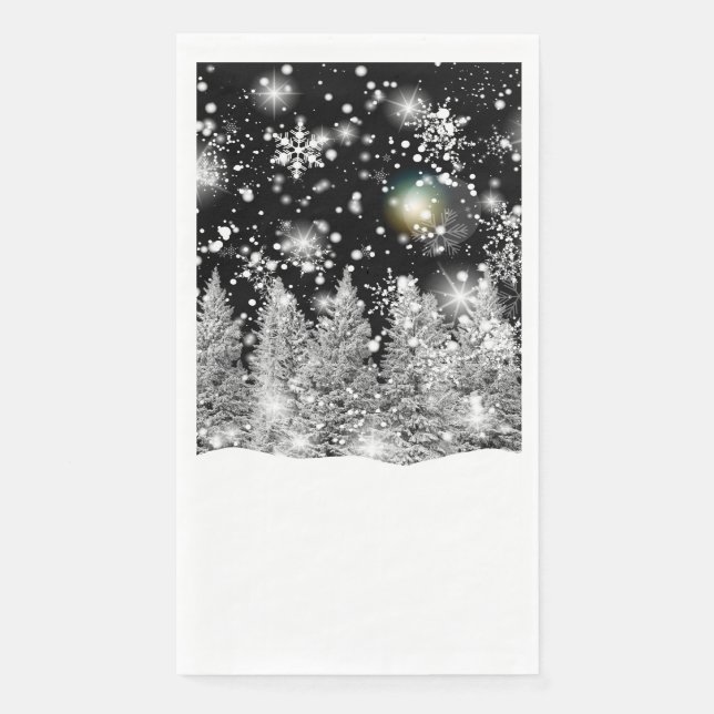 Winter Solstice Snowfall Napkin (Front)