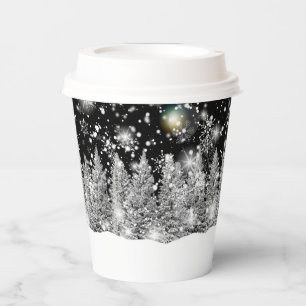Winter Solstice Snowfall Paper Cups
