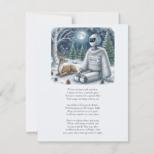 Winter Solstice Tech AI Robot Holiday Card