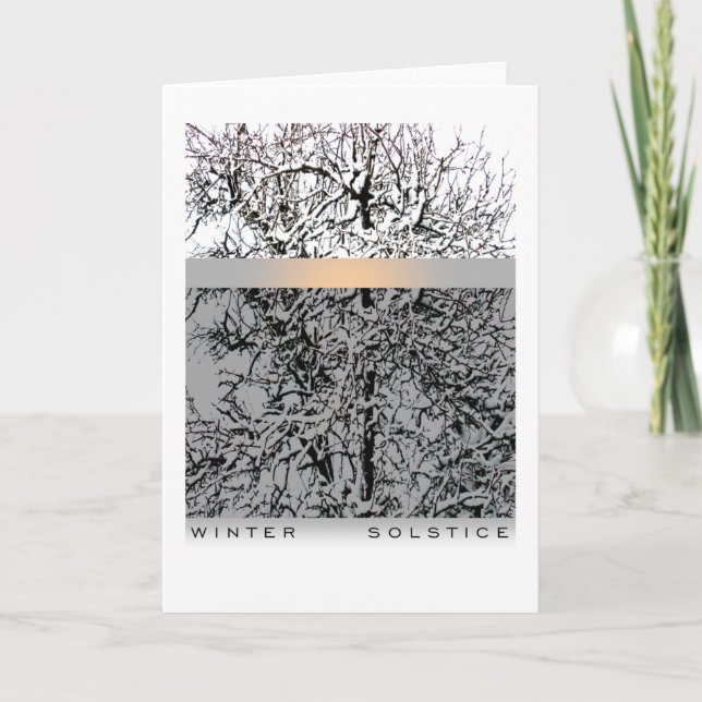 Winter Solstice Trees Holiday Card (Front)