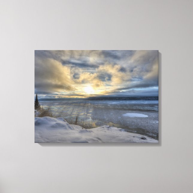 Winter Solstice Turnagain Arm Canvas Print (Front)