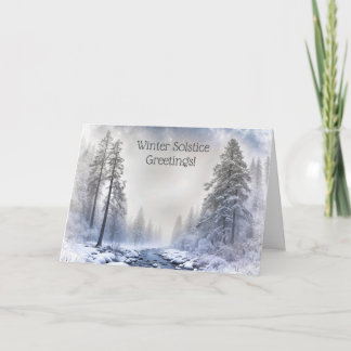 Winter Solstice Yule Beautiful Snow Nature Card