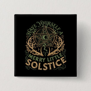 Winter Solstice Yule Christmas Holiday 15 Cm Square Badge