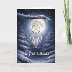 Winter Solstice Yule Native American Dream Catcher Card