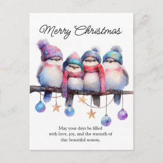 Winter Songbird Squad Holiday Postcard