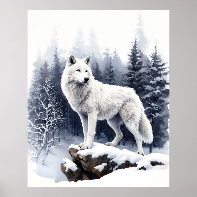 Winter Sovereign: The Arctic Wolf Poster (Front)