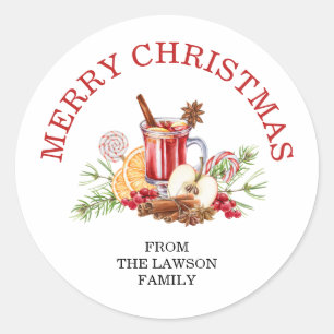 Winter Spice Apple Cider Christmas Special Classic Round Sticker