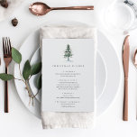 Winter Splendour Christmas Dinner Holiday Party Menu<br><div class="desc">Add a custom finishing touch to your Christmas or holiday party meal with these beautiful printed dinner menus,  featuring your menu items topped by an elegant illustration of a watercolor pine tree dotted with stars.</div>