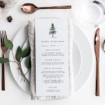 Winter Splendour Christmas Dinner Party Menu<br><div class="desc">A beautiful,  elegant Christmas dinner or holiday party menu design featuring a soft green watercolor tree dotted with stars. Coordinates with our Winter Splendour holiday party collection. Use the template fields to add your menu information,  and then click "Customise" to reposition elements if needed.</div>