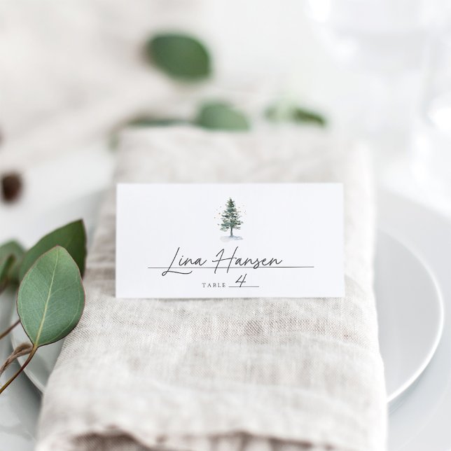 Winter Splendour Christmas Holiday Party Place Card (Creator Uploaded)