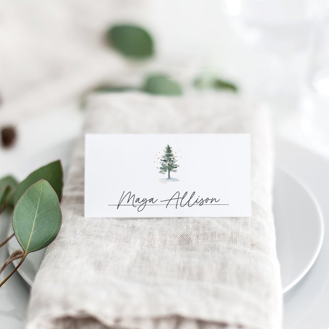 Winter Splendour Christmas Holiday Party Place Card (Creator Uploaded)