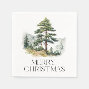 Winter Splendour Merry Christmas Holiday Party Napkin