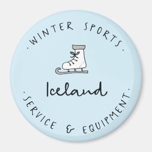 Winter Sport Ice Skate Magnet