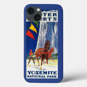 Winter Sports at Yosemite PosterYosemite, CA iPhone 13 Case