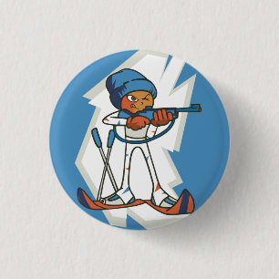 Winter Sports Biathlon Flair Button