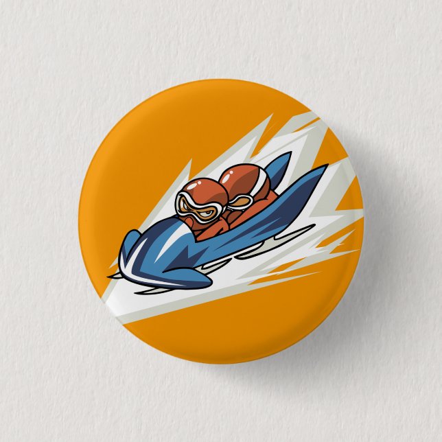 Winter Sports Bobsled Flair Button (Front)