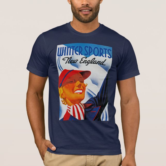 Winter Sports in New England T-Shirt (Front)