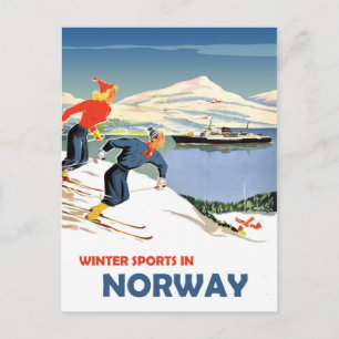 Winter Sports in Norway Postcard