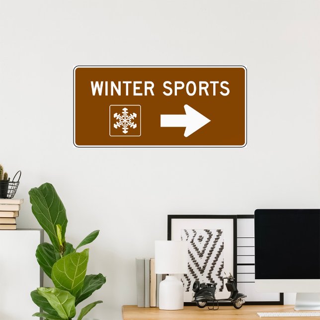 Winter Sports Road Sign Poster (Creator Uploaded)