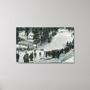 Winter Sports Scene at Charleston Mountain Canvas Print