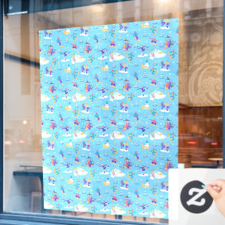 Winter Sports Skating Skiing Pattern Ski Shop Larg