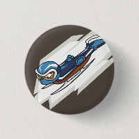 Winter Sports Skeleton Flair Pinback