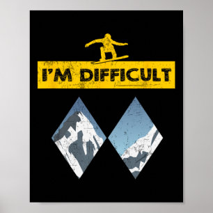 Winter Sports Ski Snowboarder Skier Snowboard Funn Poster
