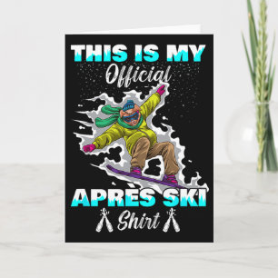 Winter Sports Skiing Pig Snowboard This Is My Apre Card