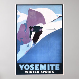 Winter Sports Skiing Promotional Poster