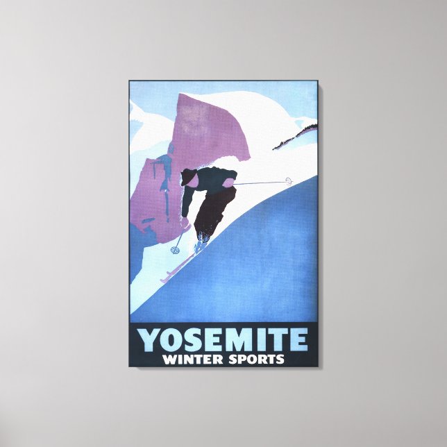 Winter Sports Skiing Promotional Poster Canvas Print (Front)