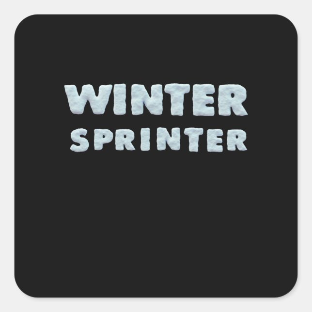 Winter Sports - Winter Sprinter - Ski Shirt Square Sticker (Front)
