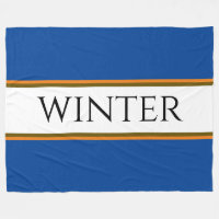 WINTER Sporty Alpine Blue White Orange Stripes