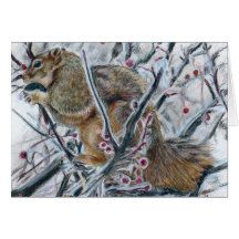 Winter Squirrel in Tree