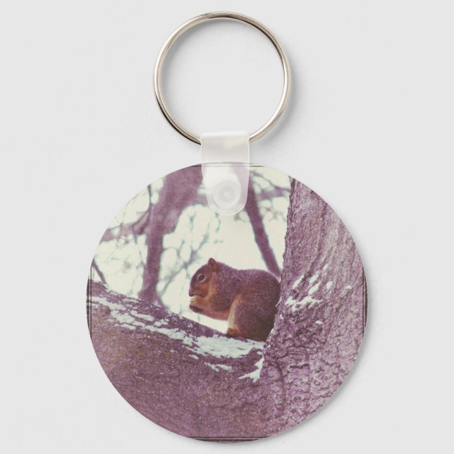 Winter squirrel key ring (Front)