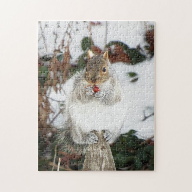 Winter Squirrel  Puzzle (Vertical)