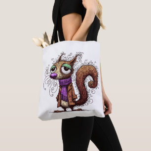 Winter Squirrel Tote Bag