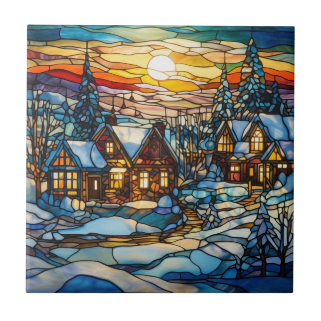 Winter Stained Glass Tile (Front)