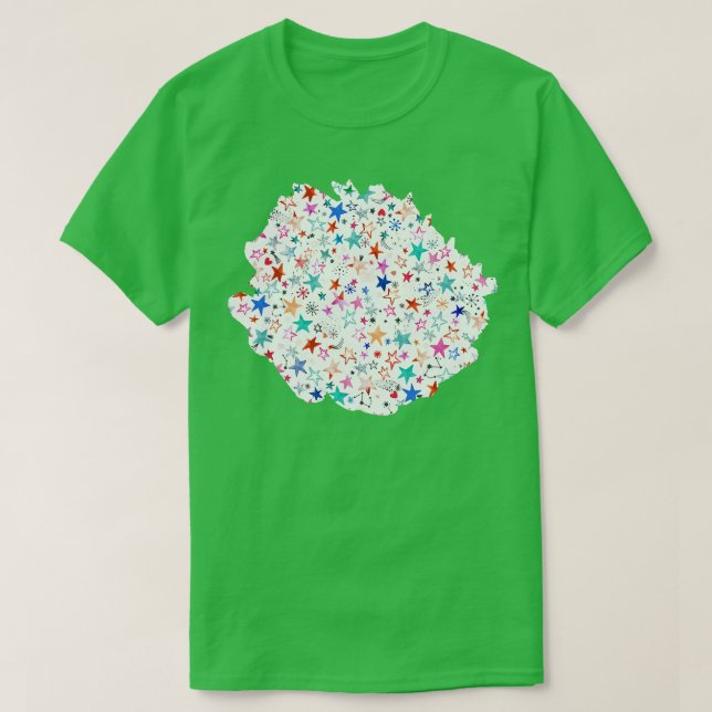 Winter stars Pink T-Shirt (Design Front)