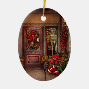 Winter - Store - Dressed for the holidays Ceramic Tree Decoration