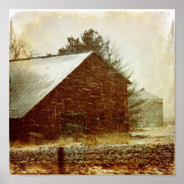 Winter Storm Barn Poster (Front)